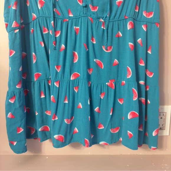 Torrid Watermelon Tiered Top Bluegreen Women Size 3 - Picture 4 of 7